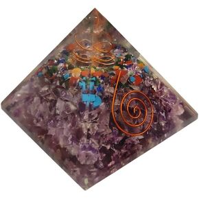 Sunghite واللازورد والأفينتورين واليشم الأخضر كريستال Orgone Pyramid 60-70MM