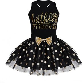 iEFiEL Baby Girls Princess Birthday Outfit Sleeveless Tops & Tutu Skirt Kids Party Dress Clothes Set