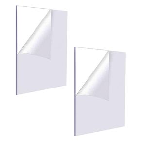 (2 Pack) Clear Acrylic Sheet, 8.5" x 11" x 0.08" Thick Transparent Plastic Plexiglass Board for DIY Display Projects Laser Cutting