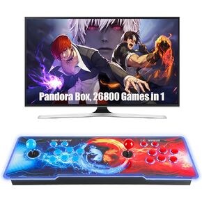 Pandora Box Arcade Game Console 26800 Game Pre-Install,Retro Game Machine for TV PC Projector, Supports Up to 4 Players, Full HD Output,, Search, Save, Hide, Favorites List