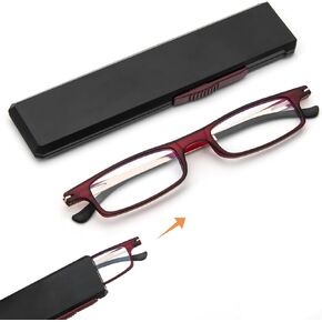 REAVEE Folding Reading Glasses for Men Women Blue Light Blocking Computer Thin Foldable Portable Readers Flat Case