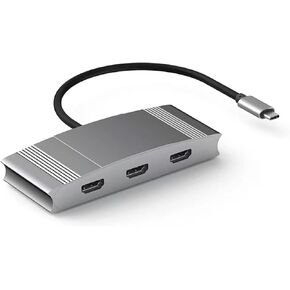 محول USB C إلى 3 HDMI، شاشة متعددة 3 منافذ من النوع C، يدعم ثنائي 4K عند 60 هرتز أو واحد 4K عند 60 هرتز واثنين من 4K عند 30 هرتز متوافق مع نظام التشغيل Windows وMac OS in Kuwait