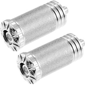 X AUTOHAUX 2pcs Motorcycle Shifter Peg Shift Lever Billet Foot Pegs for Harley Davidson Street Glide Road King Softail Sportster Chrome