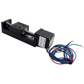 4" Stroke Mini Linear Rail Stage Actuator Effective with NEMA11 Stepper Motor + Square Small Slide Table for DIY CNC Router Parts X Y Z Linear (100MM)