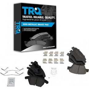 TRQ Front & Rear Ceramic Disc Brake Pad Kit for Audi Volkswagen New