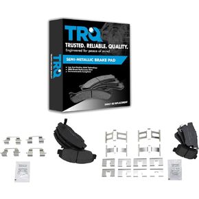 TRQ Front Rear Semi Metallic Disc Brake Pad Kit for Acura CL Honda Accord Civic