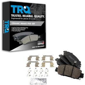 TRQ Font Premium Posi Ceramic Disc Brake Pad Set Compatible with Honda Accord LX-S
