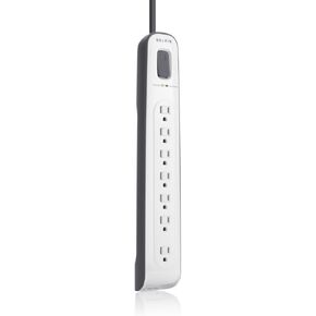Belkin 6-Outlet AV Power Strip Surge Protector with 4-Foot Power Cord, 600 Joules, Black (BV106000-04-BLK)