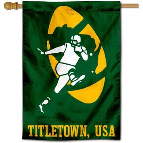 Packers Titletown USA Two Sided House Flag