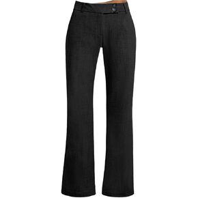 Flamingals Women's Flare Pants Low Waist Dress Pants for Women Trendy Flare Leg Trousers