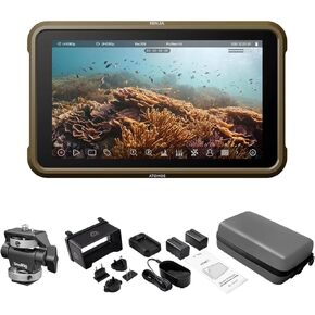 شاشة تسجيل Atomos Ninja 5.2 بوصة 4K HDMI مع مجموعة ملحقات Atomos 5 بوصة لشاشات Shinobi وShinobi SDI وNinja V، مجموعة تثبيت شاشة صغيرة قابلة للتعديل والإمالة