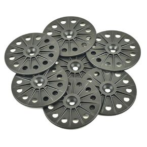 Load Spreading 60mm Polypropylene washers for Fixing and Supporting All Types of Soft to Medium Insulation Panels and Sheets - 100PCS