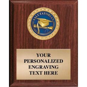 Crown Awards Salutatorian Plaque, 8 x 10 Salutatorian Plaque with Custom Engraving Included Prime