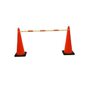 Cortina Retractable Cone Bar, Extends 4' to 6', 03-829CB-O, White/Orange