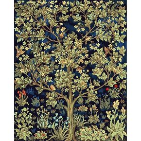 CaptainCrafts Paint by Numbers Kits Tree Paint by Number for Adults with Frame Canvas 16x20 INCH DIY Oil Painting House Decor Happy Tree (with Frame)