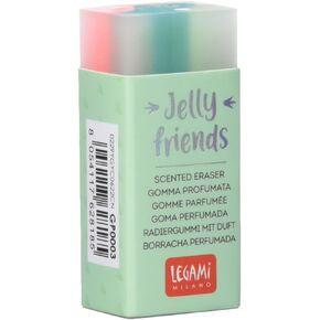 Legami GP0003 - Scented Eraser, Jelly Friends, 2.2 x 5 cm, Dino Theme, Vanilla Aroma, Soft and Clean Eraser