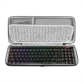 Geekria 90%-96% Keyboard Case, Hard Shell Travel Carrying Bag for 100keys Computer Mechanical Keyboard, Compatible with RK Royal KLUDGE RK100, ASUS ROG Strix Scope II 96, Keychron Q5/ V5/ K4.