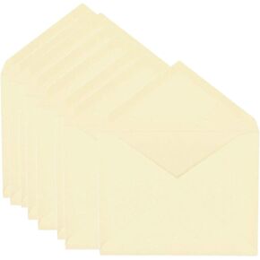 1InTheOffice A2 a2 Envelopes Ivory, Gummed Ivory Invitation Envelopes, 4 3/8" x 5 3/4", 100/Box