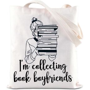 ENSIANTH Book Boyfriends Gift Smut Reader Book Sleeve Romance Bookworm Gift Smutty Book Club Gift Book Lover Gift (boyfriend bag)