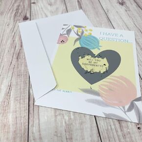 Will You Be My Godparents Card Scratch Off To Reveal Godmother Godfather Proposal