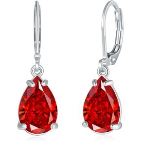 CiNily Leverback Dangle Drop Earrings for Women Girls 14K White/Gold Plated Teardrop Earrings Cubic Zircon Hanging Lever Earrings Fashion Graduation Party Weddings Jewelry Gifts