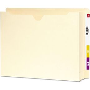 Smead End Tab Expanding File Jacket, Reinforced Straight-Cut Tab, 2" Expansion, Letter Size, Manila, 25 per Box (76910)