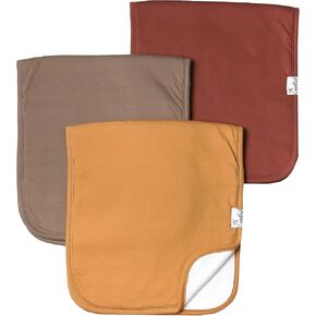 Copper Pearl Premium Baby Burp Cloths - 3-Pack Large Cotton Burp Cloths, Extra Soft Spit Up Rags with 3 Absorbent Layers, Perfect for Baby Boy and Baby Girl Gifts (21" x 10" Size, Bennie Set)