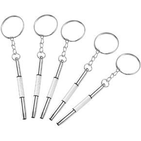 5 Pack Screwdriver Keychain,Stainless Steel Precision Screwdriver Keyring Repair Tool,Eyeglasses Screwdriver House Min Straight Cross Screwdriver Phone Keychain Sunglasses Watch Repair Tool