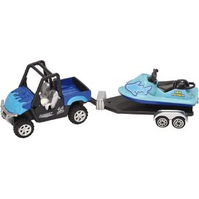 Wild Republic Aquatic Truck with Trailer, Gifts for Kids, Imaginative Play Toy, 5"