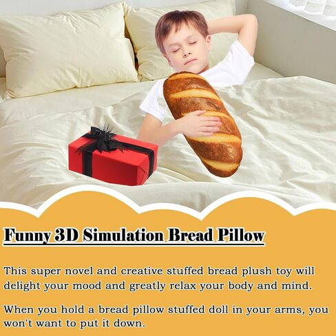 Bread Pillow Funny Stuffed Bread Shaped Pillow Toy Gift for Kids Adults, 15.7 in in Saudi Arabia