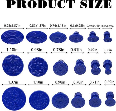 19 PCS T-Shape Car Puller Tool for Dent Repair, Metal Vehicle Dent Repair with 18PCS Professional Auxiliary Accessories, Universal Portable Automotive Body Repair Puller Kit (Silver & Blue) in Saudi Arabia