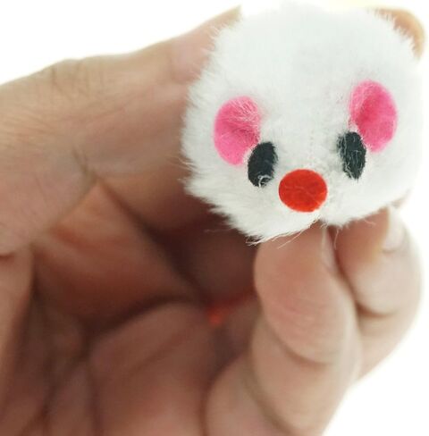 ألعاب الفئران ذات الفراء من ذيول الريش، ألعاب الفأر للقطط، ألعاب الحيوانات الأليفة الصغيرة المضحكة، 20 قطعة in Kuwait