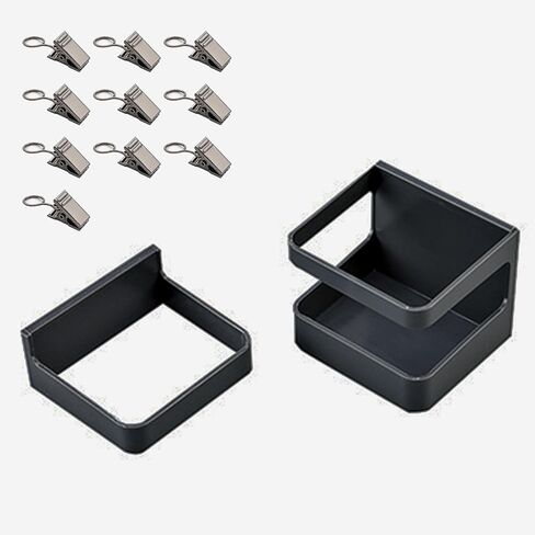 2 PCS Cat Teaser Wand Holder with 10 Clips, Cat Wand Toy Storage Rack, Storage Holder for Neatly Organize Feather Cat Toys, Pet Toy Holder with Strong Backing Adhesive in Saudi Arabia