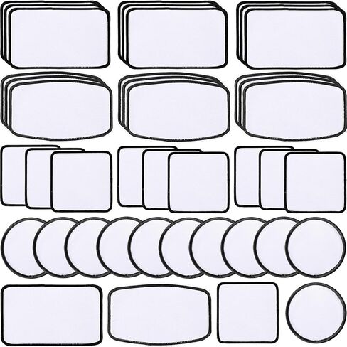40 PCs Sublimation Blanks Patches - Large Iron-on Patch with Black Border - Exquisite Fabric Patches for DIY Hats Backpack T-Shirt Project (Mixed) in Saudi Arabia
