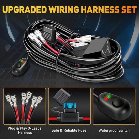 شريط إضاءة LED مقاس 20 بوصة من NAOEVO و2 قطعة مصابيح LED مقاس 4 بوصات، 100 وات 24000 لومن مقاومة للماء LED للطرق الوعرة/القيادة/أضواء الضباب، شريط إضاءة مجمع للفيضانات مع مجموعة أدوات تسخير الأسلاك - 3 سلاسل لشاحنة ATV قارب جيب in Kuwait