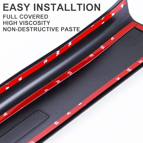4PCS Door Sill Protector Glossy Carbon Fiber Pattern ABS for Tesla Model 3 2018 2019 2020 2021 2022 2023, Front Rear Door Entry Guard Decoration Scuff Plate Accessories in Saudi Arabia