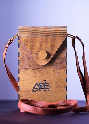 Wooden Small Crossbody Cell Phone Bag for Women, Mini Over Shoulder Handbag Purse in Saudi Arabia