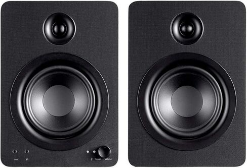 Monoprice DT-5BT 60-Watt Multimedia Desktop Powered Speakers - Class AB, Bluetooth 5.0, 5.25 Inch Woofer, 0.75 Inch Tweeter, For Home, Office, Gaming, or Entertainment Setup in Saudi Arabia