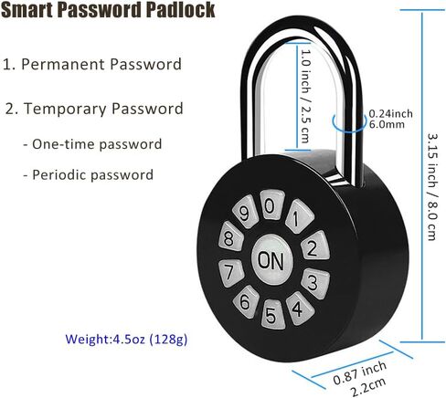 قفل كلمة المرور الذكي - التحكم في تطبيق كلمة المرور/الهاتف (iOS/Android) قفل - قفل الوصول عبر البلوتوث ورموز الدبوس - قفل البوابة والخزانة والتخزين. in Kuwait