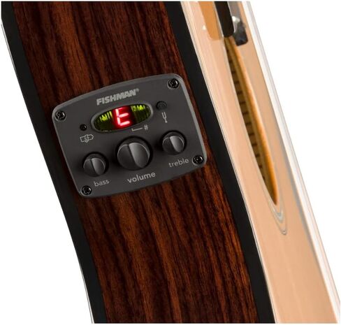 جيتار صوتي من Fender CN-140SCE رفيع من النايلون، مع ضمان لمدة عامين، أسود، مع حافظة in Saudi Arabia