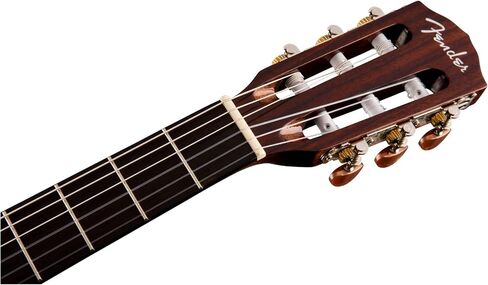 جيتار صوتي من Fender CN-140SCE رفيع من النايلون، مع ضمان لمدة عامين، أسود، مع حافظة in Saudi Arabia