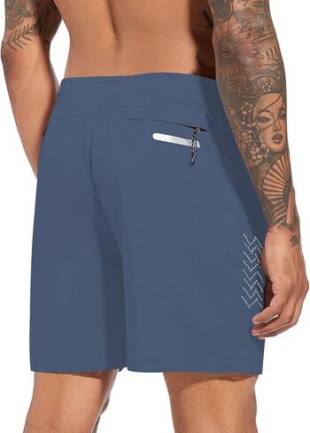 disi Men's Athletic Shorts Workout Gym 7 Inch Inseam Short Lightweight Quick Dry Running Sports Shorts with Zippper Pocket in Saudi Arabia