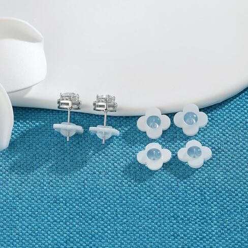 Earring Lifter Backs,AKRUWELRY Rubber Earring Backs for Droopy Ears 6PCS Round Plastic Earring Support Backings for Heavy Earrings Comfortable Earring Backers for Studs in Kuwait