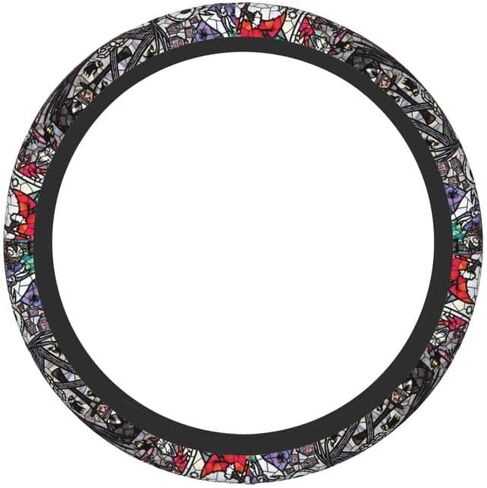 جاك وسالي كابوس قبل عيد الميلاد غطاء عجلة القيادة للنساء، النيوبرين المضادة للانزلاق عجلة قيادة السيارة العالمية 15 بوصة، اكسسوارات السيارات أنيمي للسيارات سيارات الدفع الرباعي (كابوس 3) in Kuwait