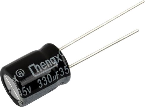 330uF 35V Aluminum Electrolytic Capacitor +-20% 10x13mm 2Pins for TV, Audio, Game, LCD Monitor, Radio, Stereo (Pack of 4pcs) in Saudi Arabia