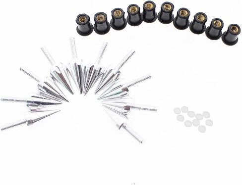 PROCNC دراجة نارية سبايك الزجاج الأمامي مسامير المسمار صالح لهوندا CBR 600rr 1000rr لسوزوكي GSXR 600 750 1000 لياماها R1 R6 R6s لكاواساكي ZX6R ZX9R ZX10R ZX12 (ذهبي) in Kuwait