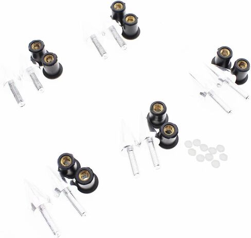 PROCNC دراجة نارية سبايك الزجاج الأمامي مسامير المسمار صالح لهوندا CBR 600rr 1000rr لسوزوكي GSXR 600 750 1000 لياماها R1 R6 R6s لكاواساكي ZX6R ZX9R ZX10R ZX12 (ذهبي) in Kuwait