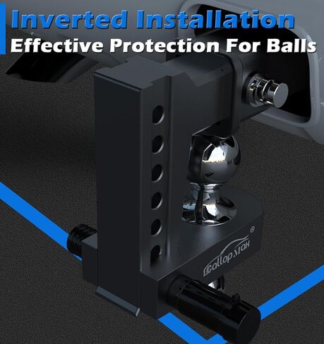 وصلة ربط المقطورة المصنوعة من الألومنيوم تناسب جهاز الاستقبال مقاس 2 بوصة فقط، ووزن 12,500 رطل GTW، ووصلة قطر/ارتفاع قابلة للتعديل مقاس 6 بوصات، و2 و2 5/16 كرات مع وصلات ثنائية الاتجاه in Kuwait