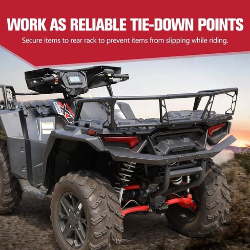 A & UTV PRO Rear Rack Extender 7" Compatible with Polaris Sportsman XP 1000 850 2017-2023, Heavy Duty Steel ATV Back Luggage Rack Extender Accessories, Replace OEM # 2882025, Black in Saudi Arabia
