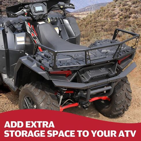 A & UTV PRO Rear Rack Extender 7" Compatible with Polaris Sportsman XP 1000 850 2017-2023, Heavy Duty Steel ATV Back Luggage Rack Extender Accessories, Replace OEM # 2882025, Black in Saudi Arabia
